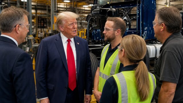 Trump Advocates Economic Revival at Pennsylvania Truck Plant Visit